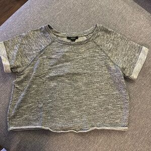F21 boxy cuffed short sleeve tee